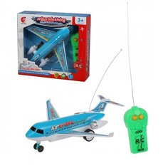 Самолет р/у, 2 канала, свет, эл.пит.АА*4шт.не вх.в комплект, коробка 1. Наша Игрушка