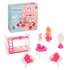 Игр. наб. "Спальня", в компл. кукла 12см, предм.12шт., кор. Наша Игрушка