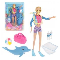 Игр. наб. Defa Lucy "Пляжный отдых", в компл. кукла 29см, предм. 10шт., блистер5