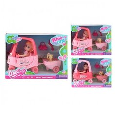 Игр. наб. " На прогулке", в компл. кукла 15см., предм. 5шт., кор. Наша Игрушка