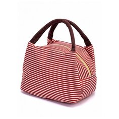Термосумка для ланч-бокса в полоску «ГОРЯЧИЙ ОБЕД» красная Bradex TK 0259