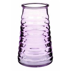 Ваза для цветов NinaGlass Коническая, фиолет, высота 19,5 см