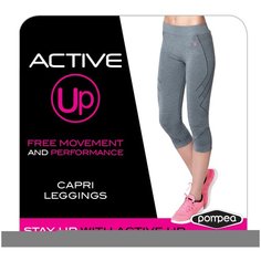 Спортивные легинсы Pompea, LEG.CORTO ACT UP укороченные, размер S, серый