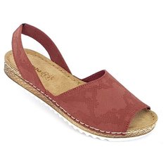 Босоножки из натуральной кожи INBLU VO-3A бордового цвета (Размер 36 / 22см)