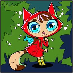 Картина по номерам Color Kit KIDS Красная шапочка 20х20 UE045