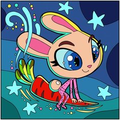 Картина по номерам Color Kit KIDS Кролик-космонавт 20х20 UE043