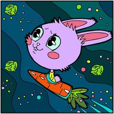 Картина по номерам Color Kit KIDS Космическая капуста 20х20 UE038