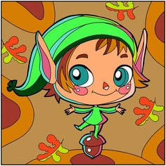 Картина по номерам Color Kit KIDS Жёлудь 20х20 UE032