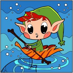 Картина по номерам Color Kit KIDS Маленькая лодочка 20х20 UE050