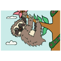 Картина по номерам Ленивец 20х30 Color KIT