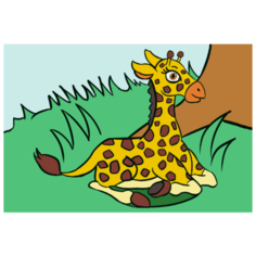 Картина по номерам Жираф 20х30 Color KIT