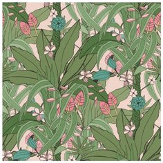 Обои Rasch Club Botanique Club 538953, винил на флизелине, 10,05 х 0,53 м