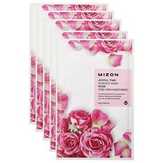Mizon Joyful Time Essence Mask Rose тканевая маска с экстрактом лепестков розы, 23 г, 5 шт.
