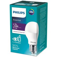 Лампа светодиодная Philips Essential LED 1CT 4000К, E27, A55, 5Вт