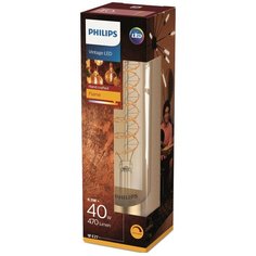 Лампа светодиодная Philips Vintage LED трубка, E27, 6.5Вт