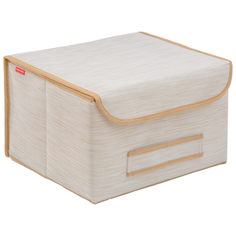 CASY HOME Коробка для хранения с крышкой ВО-043 22х35х30см бежевый