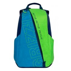 Рюкзак молодежный GRIZZLY 29х43х14 см, жатка, синий/салатовый, RQ-910-1