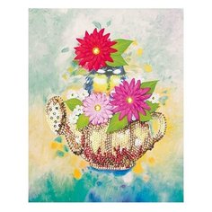 Набор для творчества Волшебная Мастерская "Мозаика из пайеток на холсте. Чаепитие"