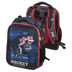 Ранец школьный deVENTE "Choice. Ice Hockey" 38х28х16 см, 1 отделение, жесткая ортопедическая спинка