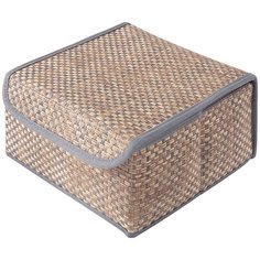 CASY HOME Коробка BO-061, 27х25х12 см коричневый/синий