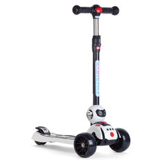 588 Самокат BabyStyle (белый, свет, звук, складной, тормоз, до 40 кг)