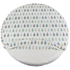 Amarobaby простыня на резинке круглая EXCLUSIVE Creative Collection Leaves 75 х 75 x 12 см белый