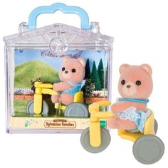 Sylvanian Families Набор "Младенец в пластиковом сундучке" (Медвежонок на велосипеде) 4391-1