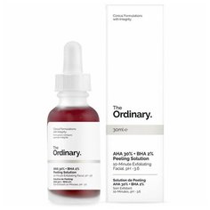 Кислотный пилинг The Ordinary АНА 30% + ВНА 2% Peeling Solution 30 мл