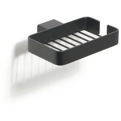 Настенная металлическая мыльница Gedy G-Lounge - решетка, черный матовый