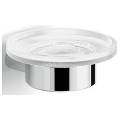 Настенная стеклянная мыльница Gedy G-Azzorre, хром