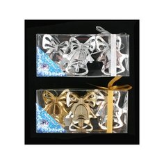 Набор елочных украшений Snowmen Колокольчик, 8,5 см, Зеркальная серия, сборная, 3 штуки