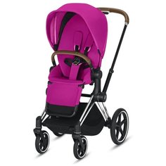 Прогулочная коляска Cybex Priam III, fancy pink/chrome/brown, цвет шасси: серебристый
