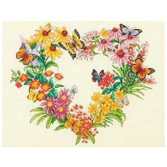 Dimensions Набор для вышивания крестом 35336-70-DMS "Wildflower Wreath" (Венок из диких цветов), 35,5х27,9 см