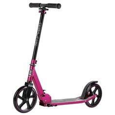 Самокат двухколесный CITY-RIDE, дека: алюминий анодированный, t-bar сталь, колеса PU 200/200, подножка, цвет Розовый