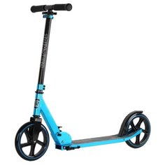 Самокат двухколесный City-Ride , дека алюминий анод., t-bar сталь, грипсы 135мм TPR, колеса PU 200/2,цвет голубой