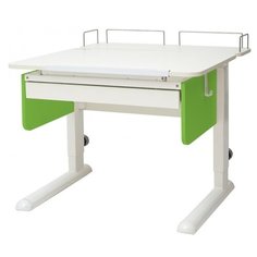 Стол детский для работы стоя Астек-Элара Юниор с ящиком и задней приставкой 80x83 см белый/зеленый