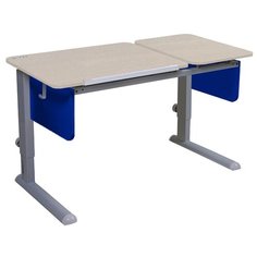 Стол детский для работы стоя Астек-Элара Твин-2 115x58 см береза/синий/серый