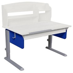 Стол детский для работы стоя Астек-Элара Лидер с ящиком и надстройкой 120x72 см рамух/синий/серый