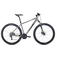 Велосипед FORWARD APACHE 29 2.0 disc (29" 21 ск. рост 17") 2020-2021, серый/бежевый, RBKW1M69Q004