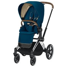 Прогулочная коляска Cybex Priam III, mountain blue/chrome brown, цвет шасси: серебристый