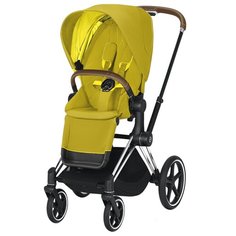 Прогулочная коляска Cybex Priam III, mustard yellow/chrome/brown, цвет шасси: серебристый