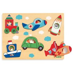 Рамка-вкладыш Djeco "Транспорт", 6 элементов (01063)