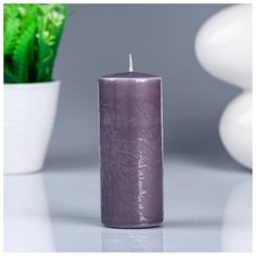 Свеча- цилиндр, парафиновая, дымка, 4×10 см 4205499 Сима ленд