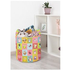 Корзина для игрушек "Совята" 35x35 см, toba-1239V1-S Joy Arty