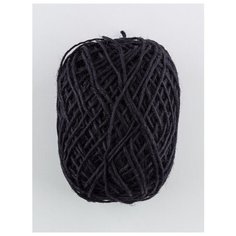 Пряжа "JUTE" 100 г, 90 м (1 моток), ARACHNA, № 002 ЧЕРНЫЙ
