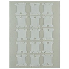 Бобина пластиковая для ниток 15 шт., М008, IDEAL, прозрачный