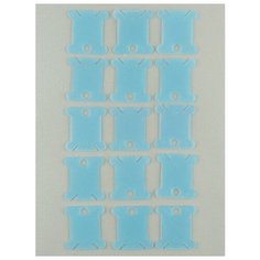 Бобина пластиковая для ниток 15 шт., М008, IDEAL, голубой