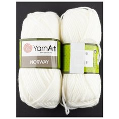 Пряжа "Norway" 100г, 150м (2 мотка), YarnArt, 150 белый