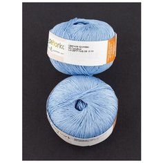 Пряжа "Цветное кружево" 50г, 475 м (2 мотка)., ПЕХОРКА, 05-Голубой