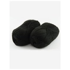 Пряжа "OLIVIA" 100г, 250м (2 мотка), Adelia, №02 черный